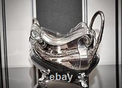 WMF Stunning Art Nouveau Silver Plated Flower / Fruit Centerpiece Display, Signed