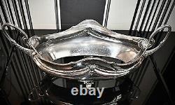 WMF Stunning Art Nouveau Silver Plated Flower / Fruit Centerpiece Display, Signed