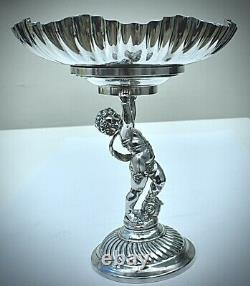 WMF Stunning Silver Plated Cherub Fruit Stand Centrepiece Fully Signed c1886