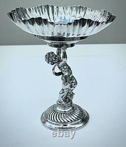 WMF Stunning Silver Plated Cherub Fruit Stand Centrepiece Fully Signed c1886