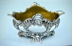 WMF Superb Large Art Nouveau Silver Plated Flower Jardiniere Centrepiece, Signed