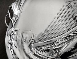 WMF Superb Original Art Nouveau Silver Plated Figural Calling Card Tray, Signed