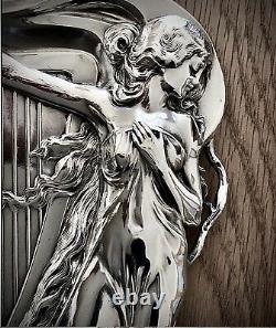 WMF Superb Original Art Nouveau Silver Plated Figural Calling Card Tray, Signed