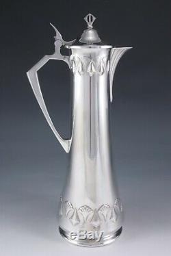 WMF silver plate Art Nouveau Jugendstil Secession wine jug German c. 1905