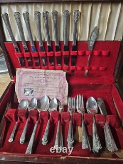 W. M Rogers Co Original Silver Plated Silverware 118 Pieces Withoriginal Box