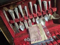W. M Rogers Co Original Silver Plated Silverware 118 Pieces Withoriginal Box