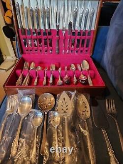 W. M Rogers/Simeon L Co Original Silver Plated Silverware 86 Pieces Original Box