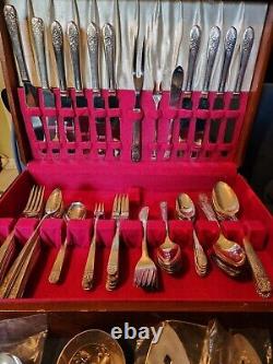 W. M Rogers/Simeon L Co Original Silver Plated Silverware 86 Pieces Original Box