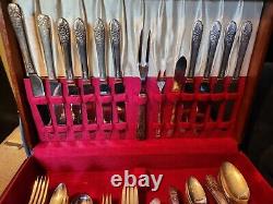 W. M Rogers/Simeon L Co Original Silver Plated Silverware 86 Pieces Original Box