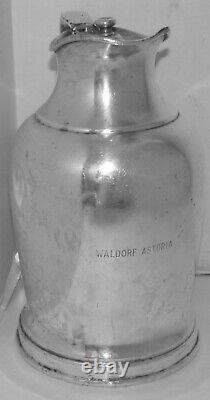 Waldorf Astoria Hotel New York City Silver Plate Room Thermos