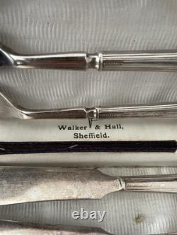 Walker and Hall Silver Plated Cutlery Set 12-piece And Original Box