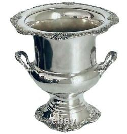 Wallace Silver Baroque 243 Silverplate Champagne Wine Cooler Ice Bucket Urn