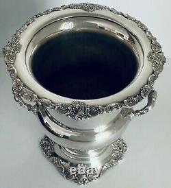 Wallace Silver Baroque 243 Silverplate Champagne Wine Cooler Ice Bucket Urn