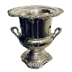 Wallace Silver Baroque 243 Silverplate Champagne Wine Cooler Ice Bucket Urn