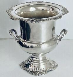 Wallace Silver Baroque 243 Silverplate Champagne Wine Cooler Ice Bucket Urn