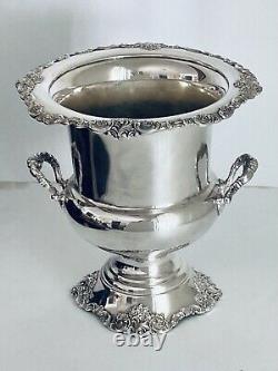 Wallace Silver Baroque 243 Silverplate Champagne Wine Cooler Ice Bucket Urn