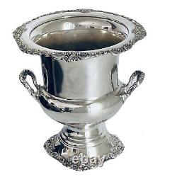 Wallace Silver Baroque 243 Silverplate Champagne Wine Cooler Ice Bucket Urn