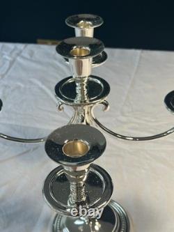 Wedgwood Silver Plated 5-Arm Candelabra Centerpiece With Original Blue Box