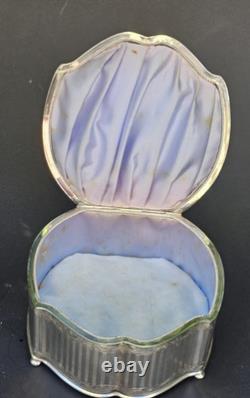 Wilcox USA Antique Art Nouveau Trinket Jewellery Box Silver Plated6003