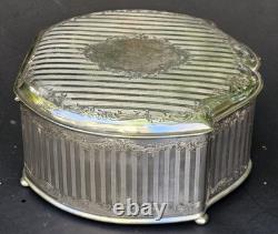 Wilcox USA Antique Art Nouveau Trinket Jewellery Box Silver Plated6003