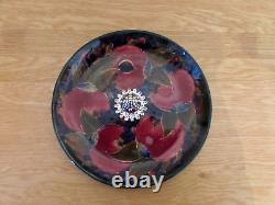 William Moorcroft, Dish, Made For Tiffanys, With Tiffanys Silver Plate Finial