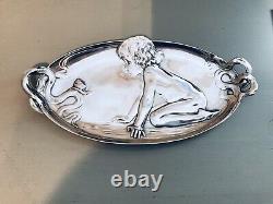 Wmf Figural Silver Plated Card Tray