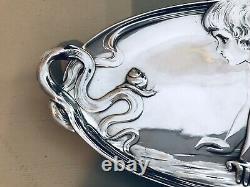 Wmf Figural Silver Plated Card Tray