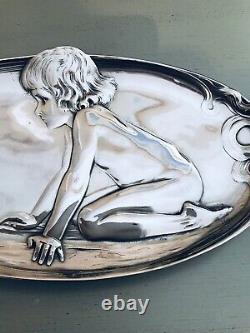 Wmf Figural Silver Plated Card Tray