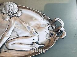 Wmf Figural Silver Plated Card Tray