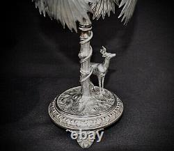 Wmf Silver Plated Candlestick Art Nouveau, Oasis. Hallmarked Genuine1895 -1900