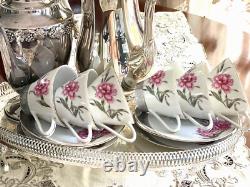 Wonderful MID Century Tea & Coffee Set For 6 Siver Plated Tray C 1950's