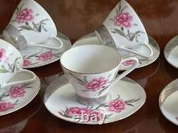 Wonderful MID Century Tea & Coffee Set For 6 Siver Plated Tray C 1950's