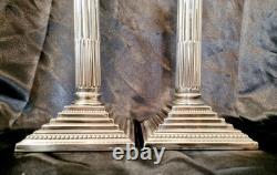 XL Hallmarked Substantial Eleganct Corinthian Column Table Lamps 40cm
