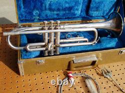 Yamaha Silver Plated Ytr-232s Trumpet Original Hard Case Japan Decent 013743