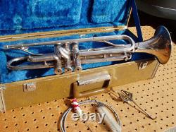 Yamaha Silver Plated Ytr-232s Trumpet Original Hard Case Japan Decent 013743
