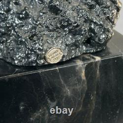 Zanfeld 999 Silver Plated Sculpture Male Female Contemporary Black Marble Block